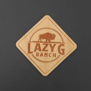 Bison Wood Logo Sticker