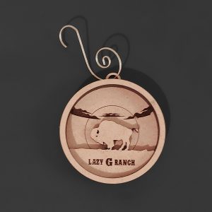 Bison Circle Ornament